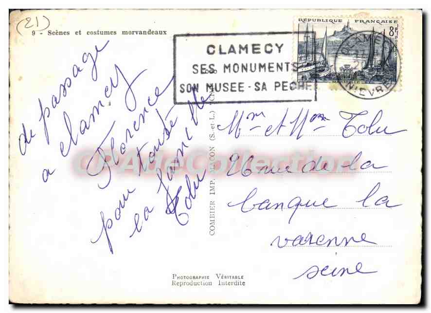 Scènes et costumes morvandiaux — Clamecy — Éditeur : Compiègne (S.-et-L.) — Reverso