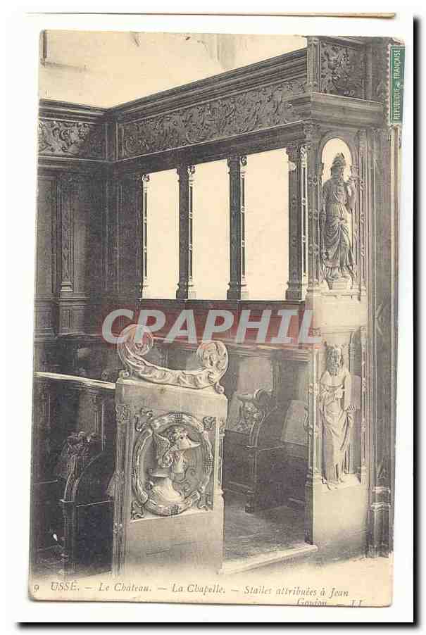 Ussé - Le Château - La Chapelle - Stalles attribuées à Jean Giono