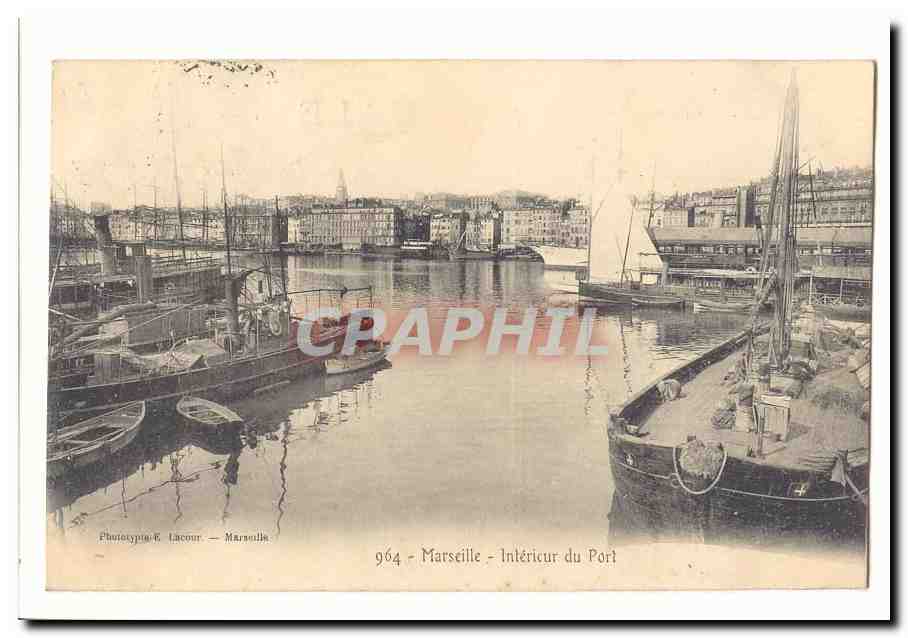 Marseille CPA Interieur du port (bateaux ships)