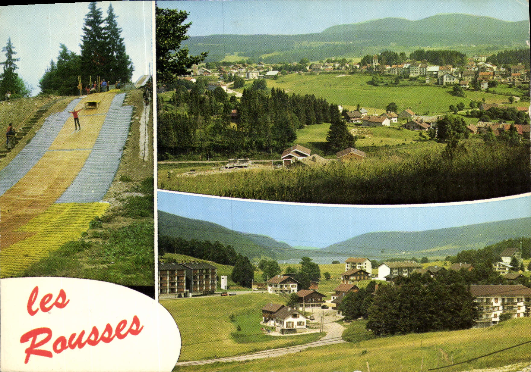 Les Rousses — vue panoramique et piste de ski — Éditions J. Offrand - Anverso