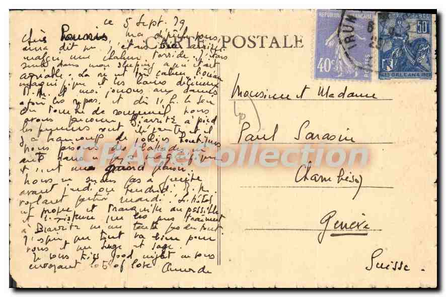 CPA Hossegor Le Port des Barques  — Verso