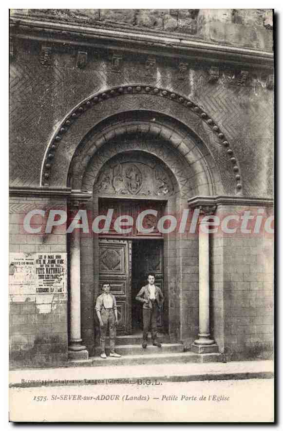 CPA St Sever sur Adour Landes Petite Porte de l'Eglise 
