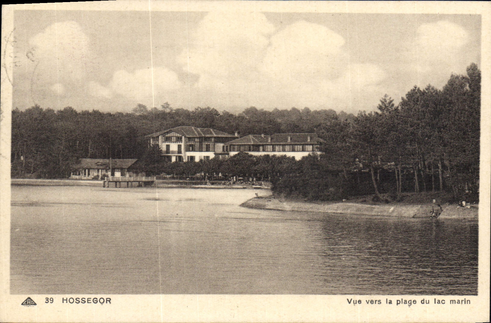 CPA Hossegor Vue Vers La Plage du lac Marin 