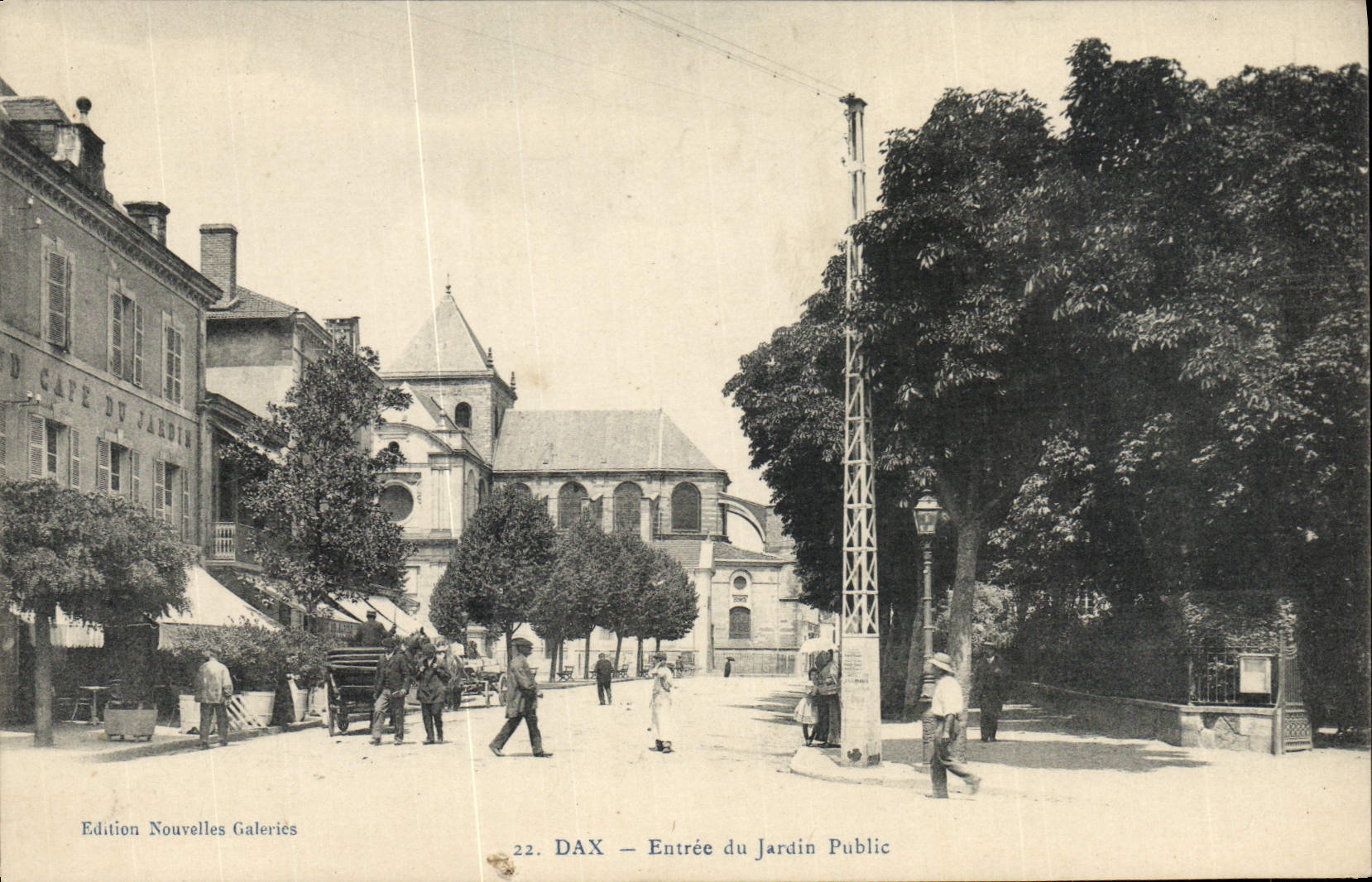CPA Dax Entree du Jardin Public 