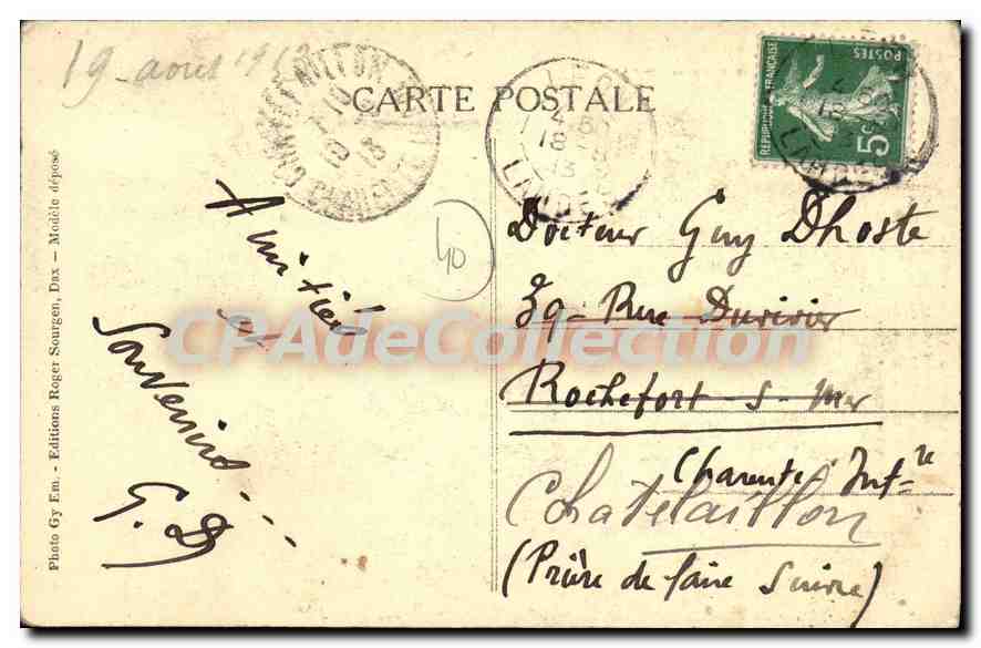 CPA Crepuscule dans la Lande  — Verso