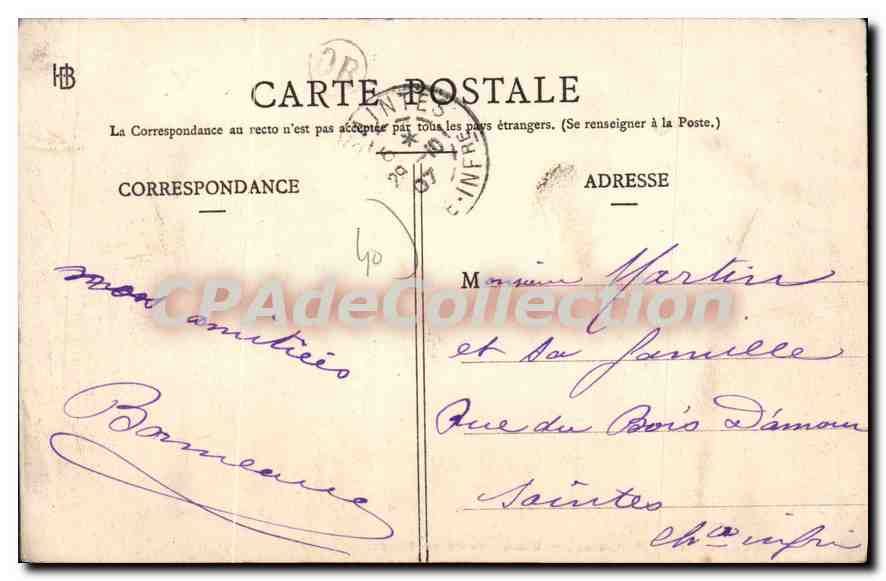 CPA Mont de Marsan Landes Les Bords de La Douze  — Verso
