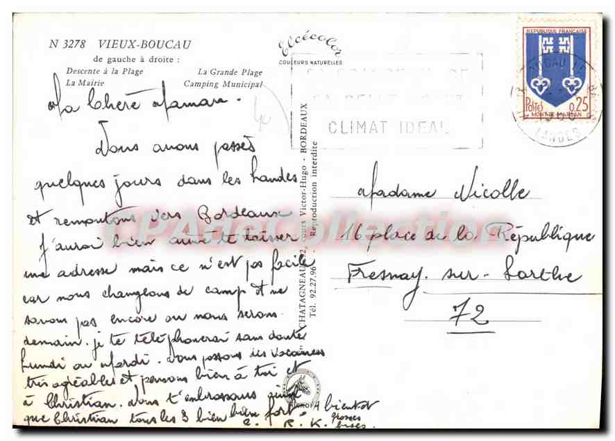 Vieux Boucau — Côte Landaise — Éditeur : Éditeur Naturelles — Rückseite