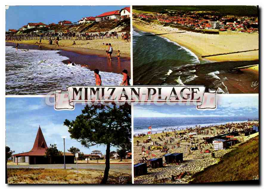 CPSM Mimizan Plage de gauche a drote Vue Generale 