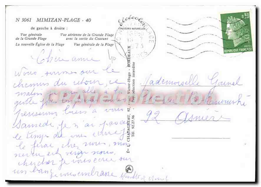 CPSM Mimizan Plage de gauche a drote Vue Generale  — Rückseite
