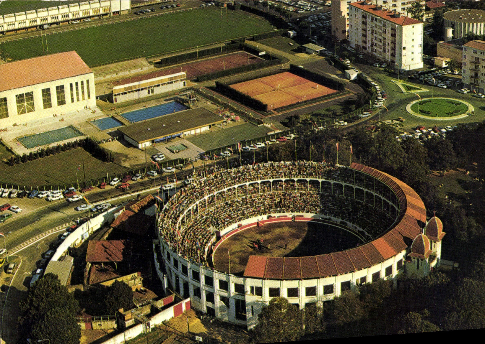 Dax - Les Arènes — Vue aérienne — Elnacap