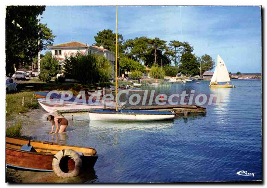 CPSM Biscarrosse Landes Lac de Biscarrosse vers Ispe 