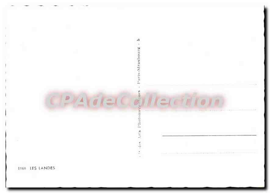 CPSM Les Landes  — Verso