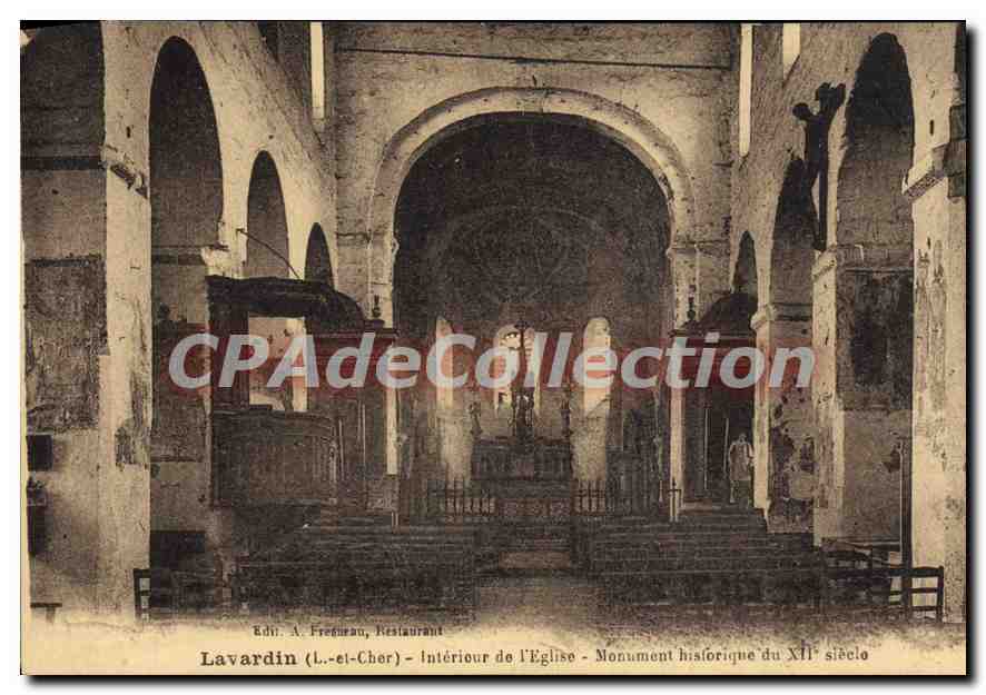 CPA Lavardin Interiour de l'Eglise Monument Historique du 