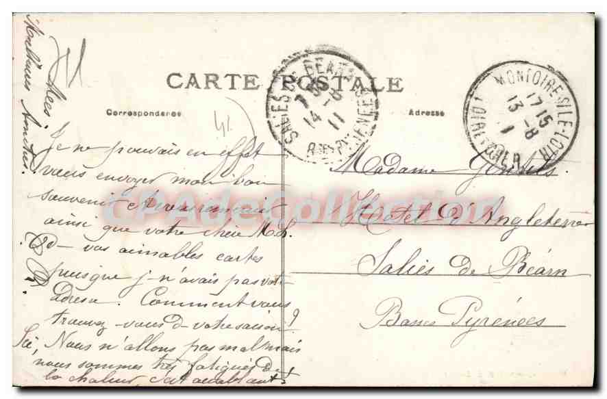 CPA Lavardin le Chateau et la Plaine  — Verso