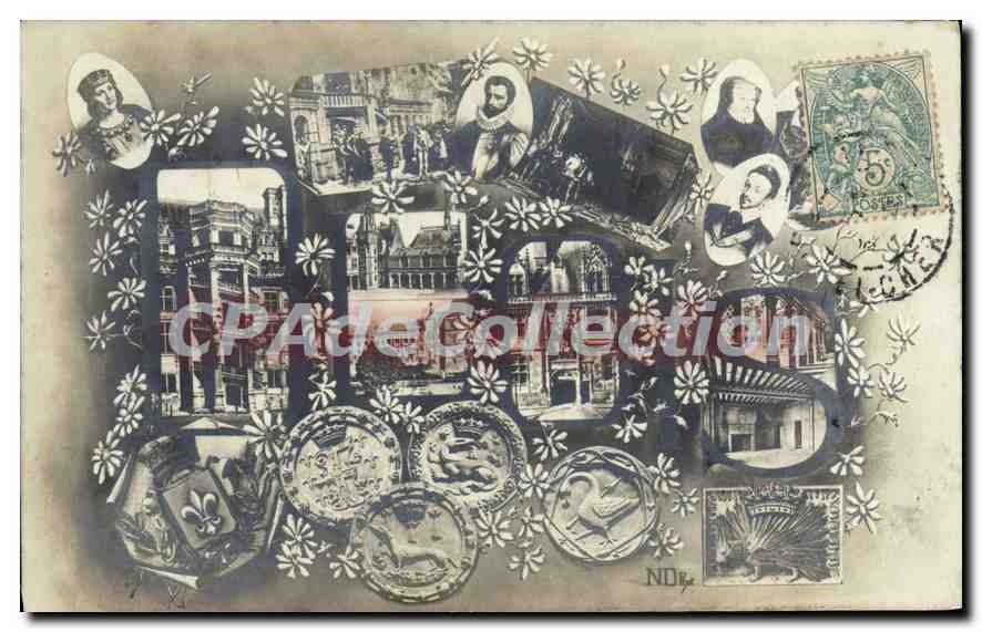 Collage de souvenirs — Paris et objets — éditeur ND - Recto