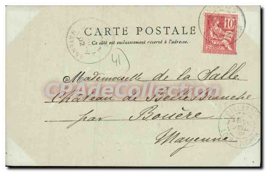 CPA Chateau de Beauregard Loir et Cher  — Verso