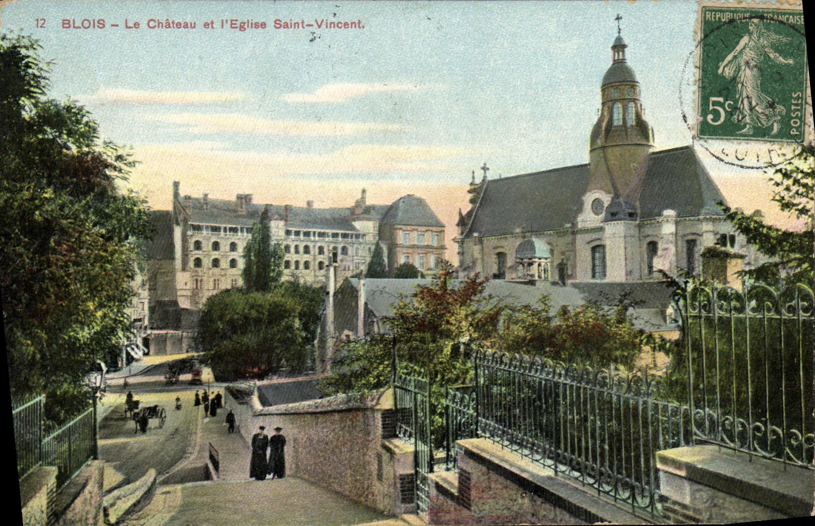 Blois — Le Château et l'Église Saint-Vincent — Éditeur non identifié, n° 12