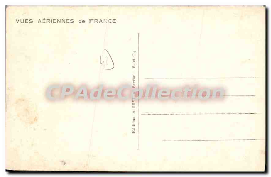 Vista aérea de Blois — sobre la Loira — Ed. Vues Aériennes de France — Reverso