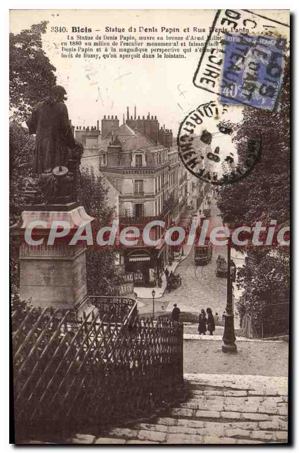 Blics - Statue de Denis Papin et Rue Denis Papin — éditeur anonyme, n°340
