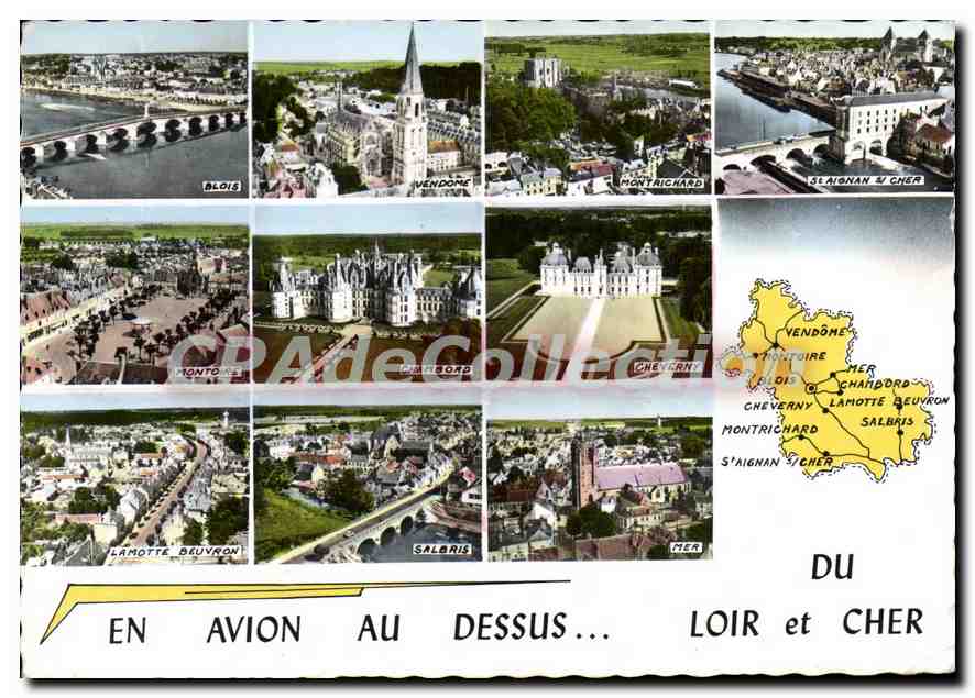 CPSM En Avion au Dessus Du Loir et Cher 