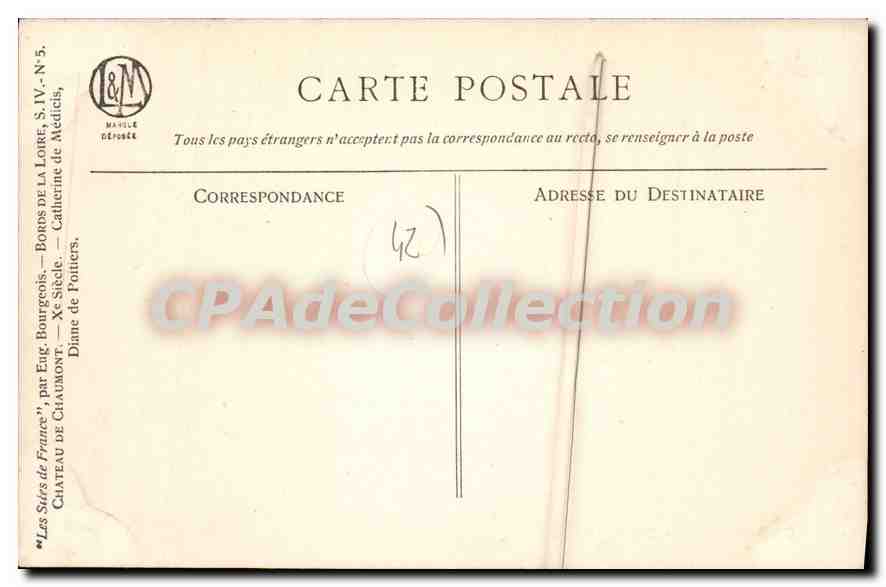 CPA Chaumont Le Chateau  — Verso