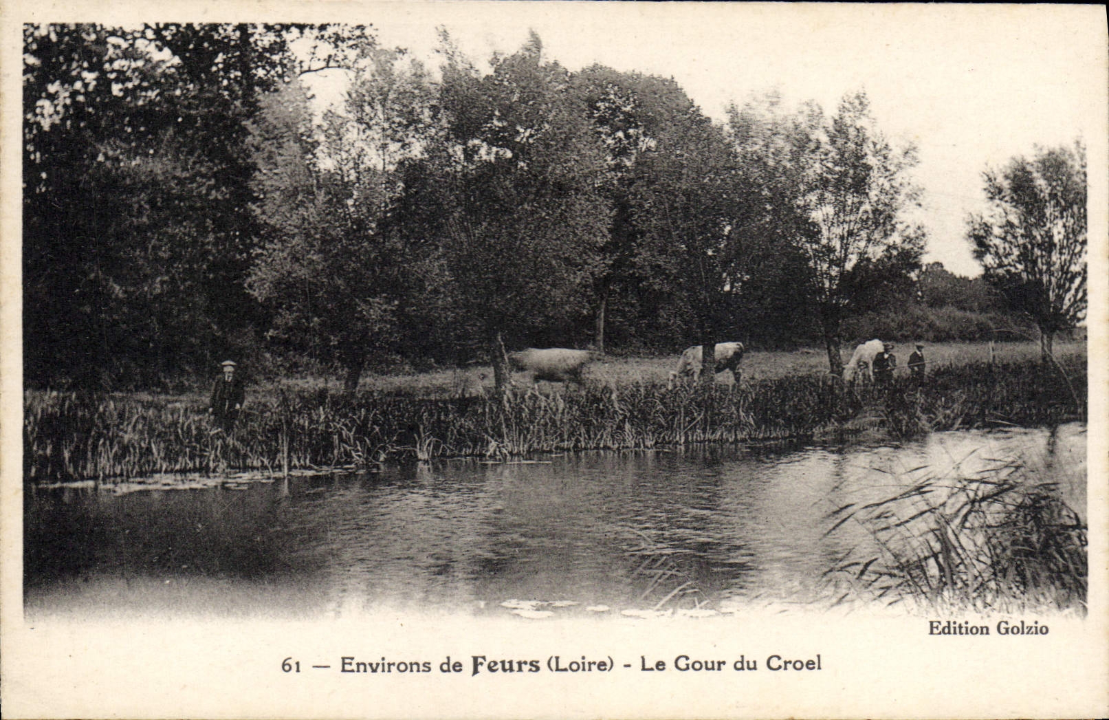 CPA Environs de Feurs Le Gour du Croel 