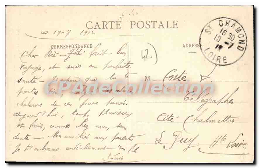 CPA Grand Hotel du Mont Pilat Paysage de la Vallee du Dorlay  — Rückseite