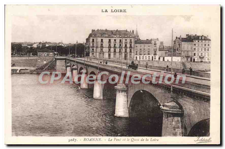 Roanne — Le Pont et le Quai de la Loire — édition Idéal n°5087