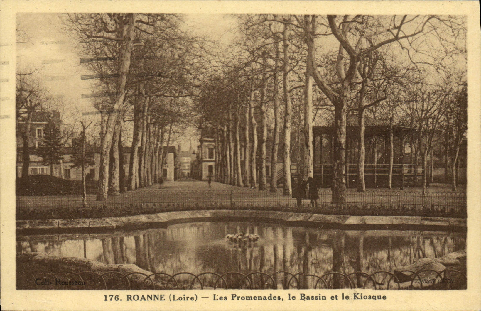 Roanne (Loire) — Les Promenades, le Bassin et le Kiosque — Coll. Rousseau n°176