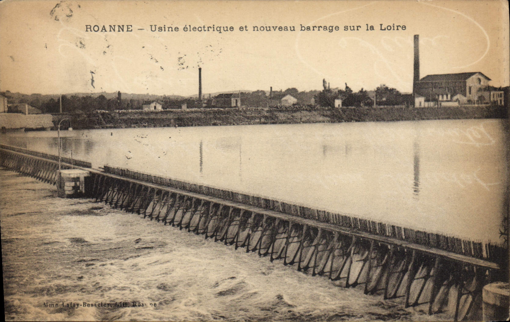 Roanne — Usine électrique et nouveau barrage sur la Loire — Aime Lafay-Besacier, n° 96