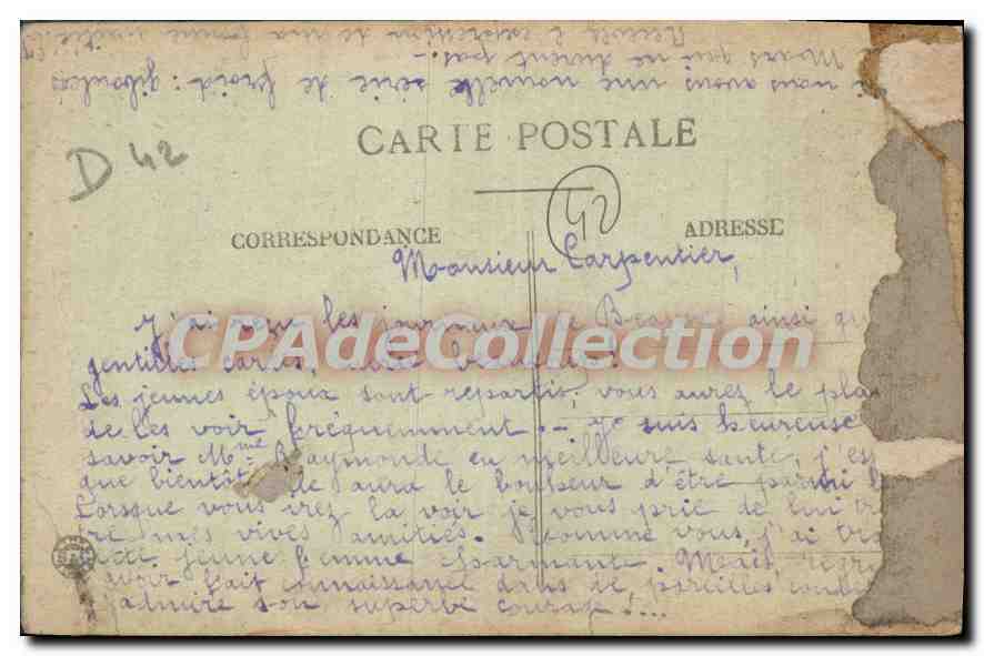 Saint-Galmier (Loire) — Le Pensionnat — Éditeur inconnu, n° de série 6 — Reverso