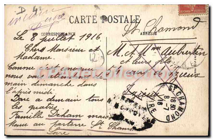 CPA Le Quartier Saint Chamond  — Back