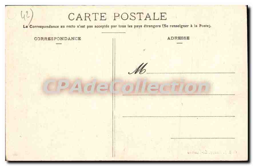 Saint-Étienne — La Place de l'Hôtel-de-Ville — Coll. J. Zaugg, St-Cyrans — Verso