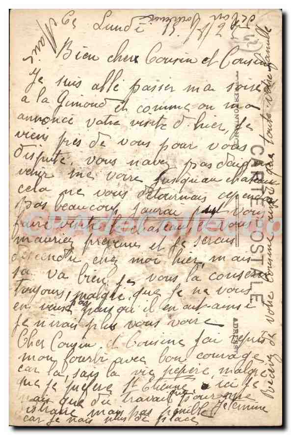 CPA La Gimond Loire Vue Generale  — Rückseite