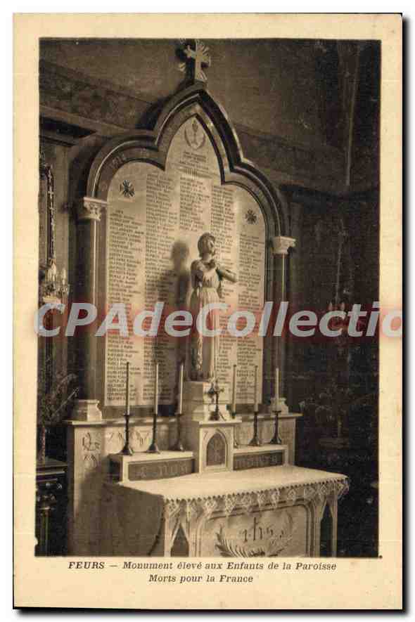 CPA Feurs Monument Eleve Aux Enfants de la Paroisse Morts Pour la France 