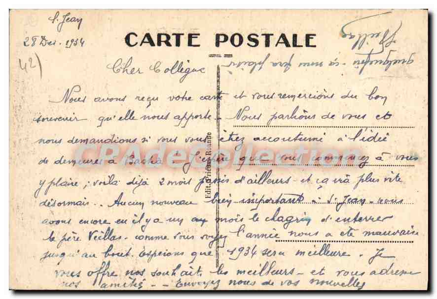 Les Tours de SAINT-MAURICE-sur-LOIRE — Environs de ROANNE. — Verso