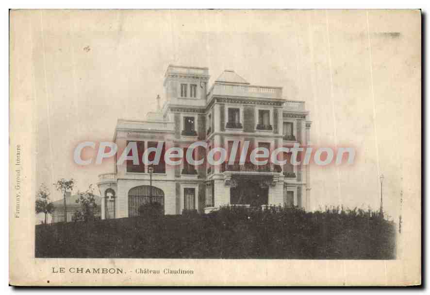 CPA Le Chambon Chateau Claudimon 