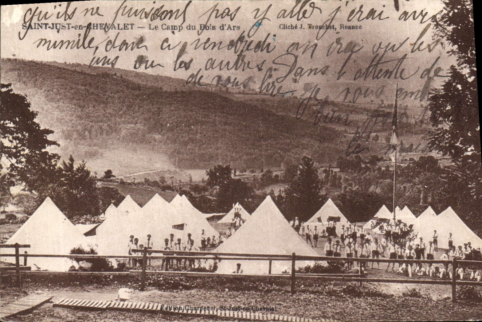 CPA Saint Just en Chevalet Le Camp du Bois d'Ars 