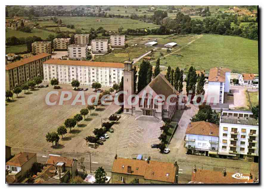 CPSM Digoin Vue Aerienne de l'Eglise de la Brierette 