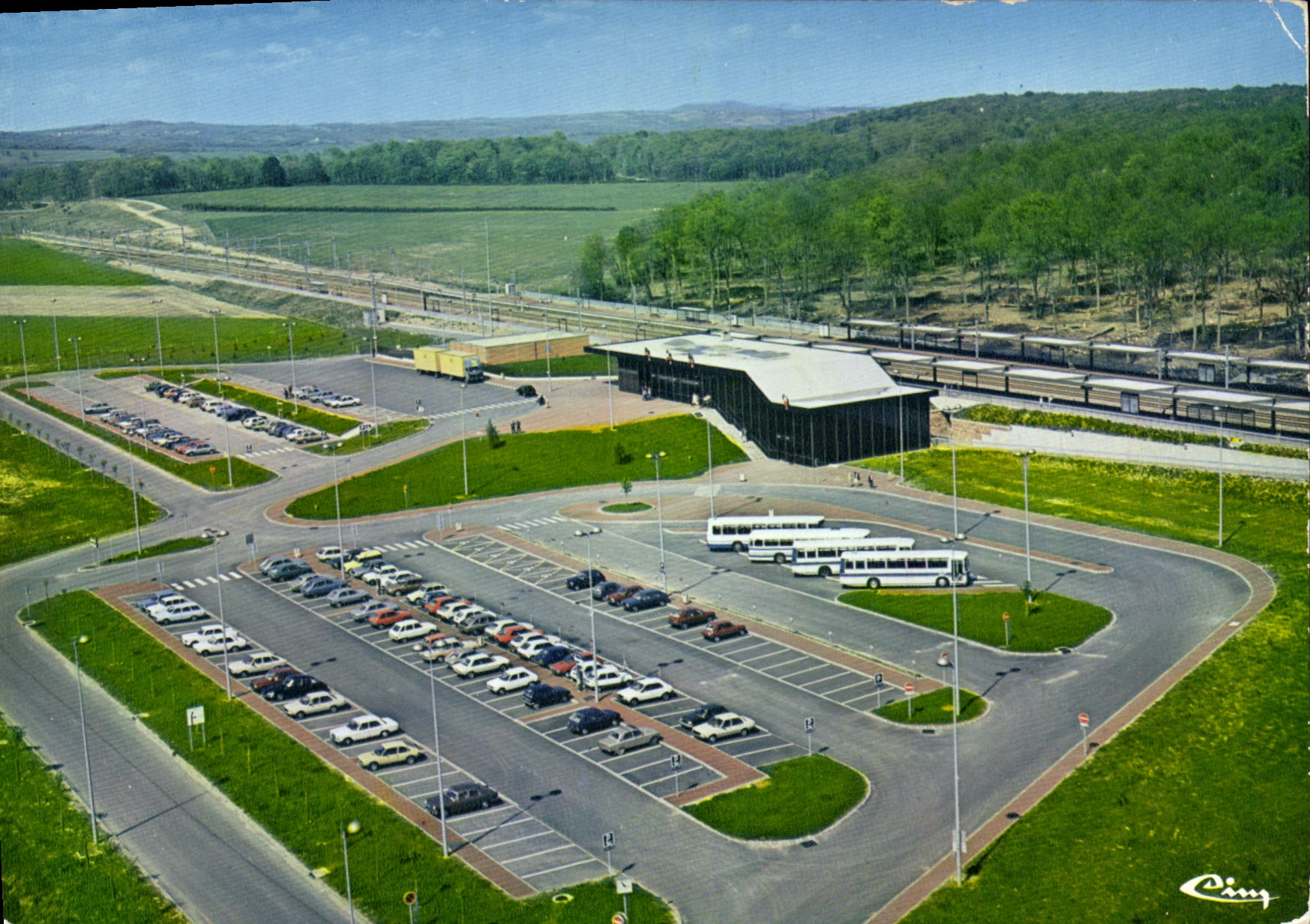 Gare T.G.V. de Le Creusot-Montchanin — vue aérienne — Cing