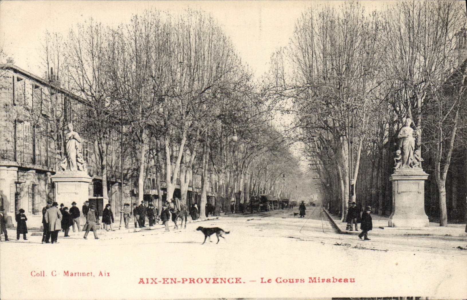 Aix-en-Provence — El Cours Mirabeau — Coll. C. Martinet, Aix - Anverso