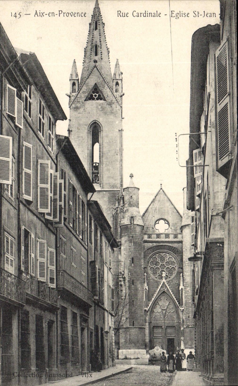 Aix-en-Provence — Rue Cardinale et Église Saint-Jean — Collection Haussand