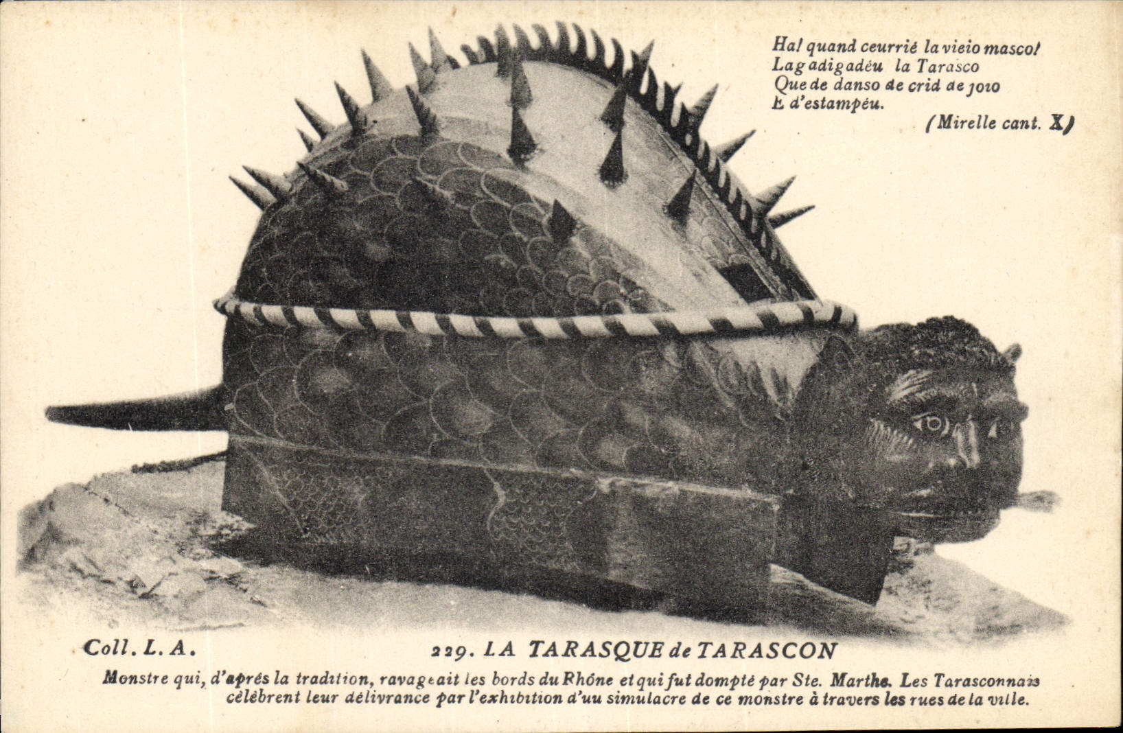La Tarasque de Tarascon — Monstre mythologique — Coll. L.A. n°229