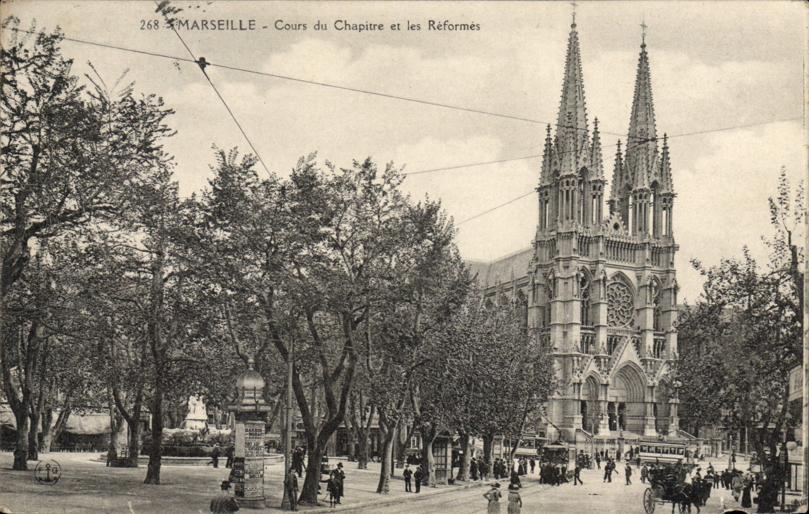 Marseille - Cours du Chapitre et les Réformées — Éditeur Darbon, n° 268