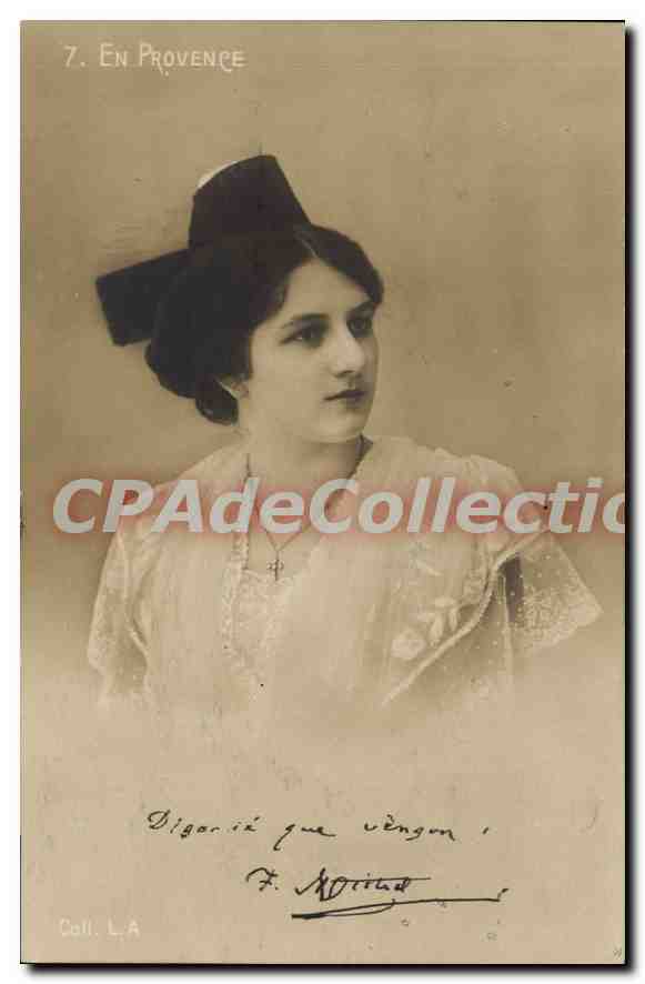 Femme en costume provençal — 7. En Provence — F. Moirat