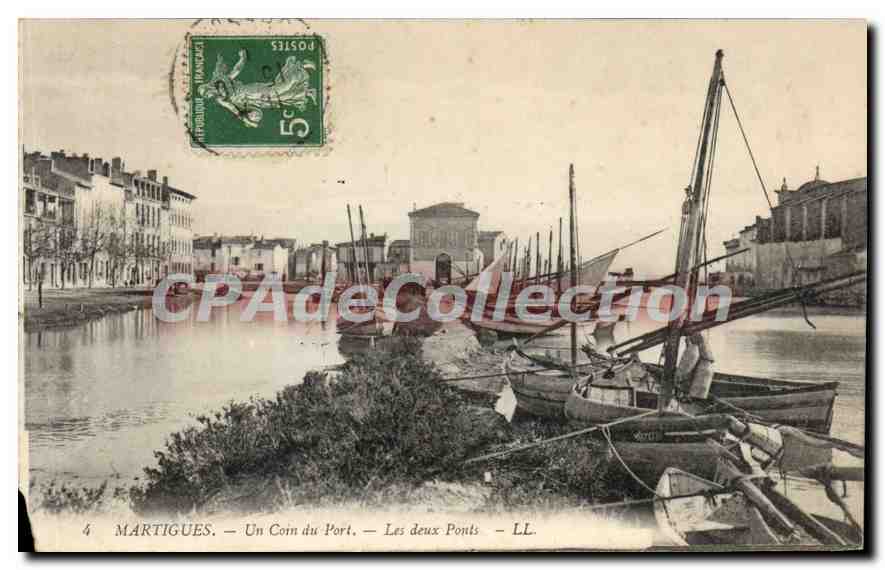 Martigues — Un Coin du Port — Les deux Ponts — LL