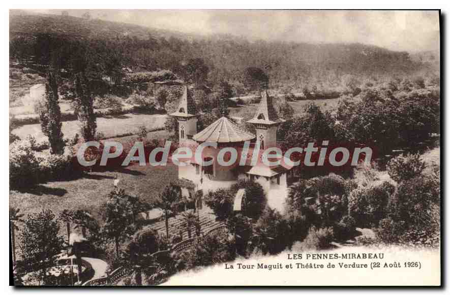 CPA Les Pennes Mirabeau La Tour Maguit et Theatre de Verdue 