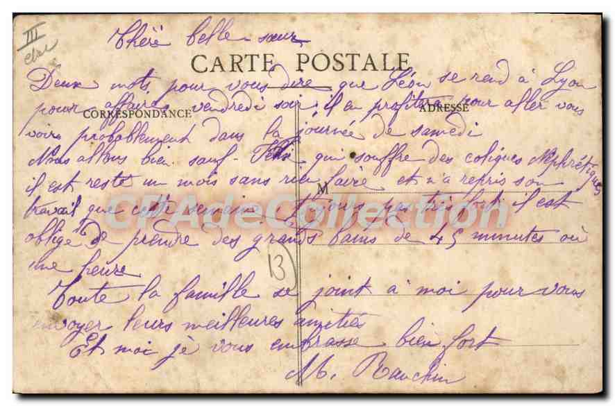 CPA Miramas Place Jourdan  — Verso