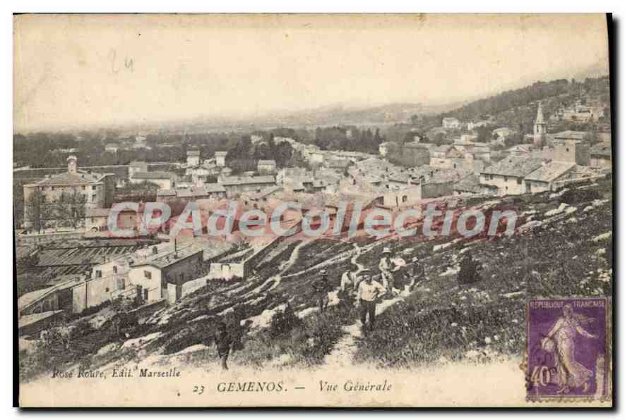 CPA Gemenos Vue Generale 