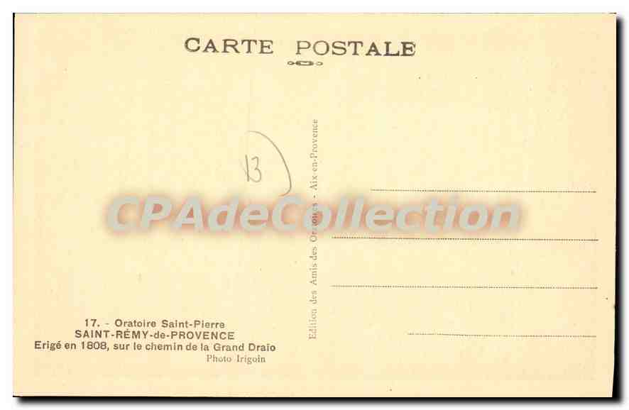 Oratoire Saint-Pierre — Erigé en 1808, sur le chemin de la Grand Draio — Édition des Amis de l'Oratoire, Aix-en-Provence — Reverso